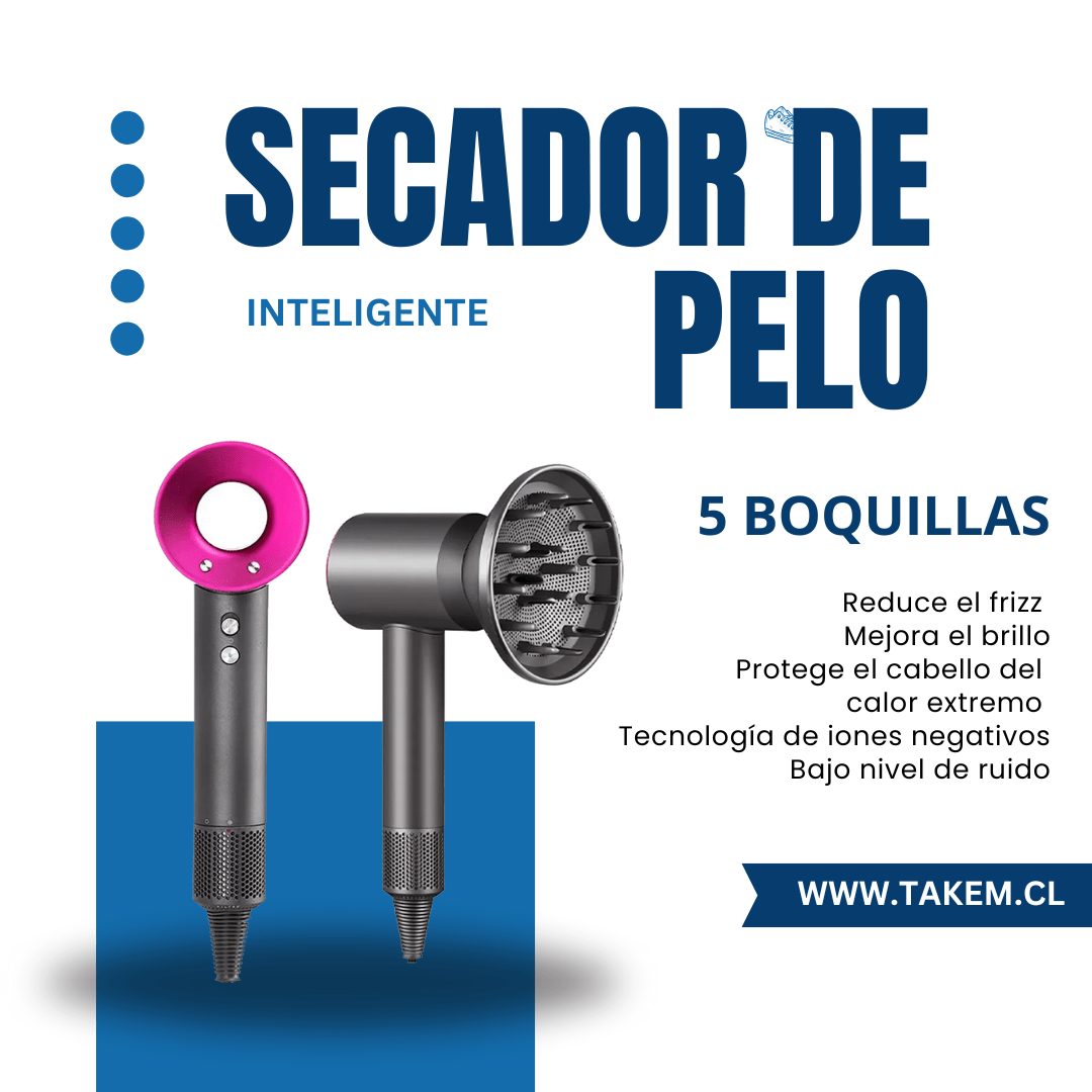 SECADOR DE PELO INTELIGENTE SIN ASPAS - TAKEM